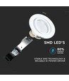 V-Tac 3-pak downlights med 5W lyskilde - Hvit front, komplett med GU10 holder og LED spotter, innendørs