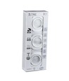 V-Tac 3-pak downlights med 5W lyskilde - Hvit front, komplett med GU10 holder og LED spotter, innendørs