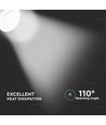V-Tac 3-pak downlights med 5W lyskilde - Hvit front, komplett med GU10 holder og LED spotter, innendørs