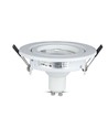 V-Tac 3-pak downlights med 5W lyskilde - Hvit front, komplett med GU10 holder og LED spotter, innendørs