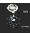 3-pakning 5W innfellingsspot - Stålfront, komplett med GU10-holder og LED-spot