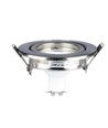 3-pakning 5W innfellingsspot - Stålfront, komplett med GU10-holder og LED-spot