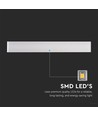 20W LED hvit avlang vegglampe - IP44 utendørs, indirekte, inkl. lyskilde