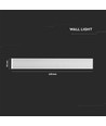 20W LED hvit avlang vegglampe - IP44 utendørs, indirekte, inkl. lyskilde