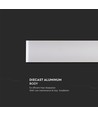20W LED hvit avlang vegglampe - IP44 utendørs, indirekte, inkl. lyskilde