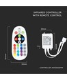 RGB kontroller med fjernkontroll - memory funktion, infrarød, 12V (72W), 24V (144W)
