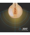 E27 dekorativ LED globepære - spiral filament, 5W, ekstra varmhvit