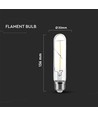 E27 2W LED-pære - Kultråd, T30