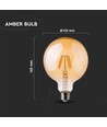 E27 6W LED globepære - Kultråd, Ø12,5 cm, Ekstra varmhvit, 2200K
