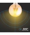 E27 6W LED globepære - Kultråd, Ø12,5 cm, Ekstra varmhvit, 2200K