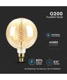 E27 8W dimbar LED kjempe globepære - Ø20 cm, Kultråd, ekstra varm hvit, 2000K