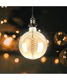 E27 8W dimbar LED kjempe globepære - Ø20 cm, Kultråd, ekstra varm hvit, 2000K