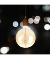 E27 8W dimbar LED kjempe globepære - Ø20 cm, Kultråd, ekstra varm hvit, 2000K