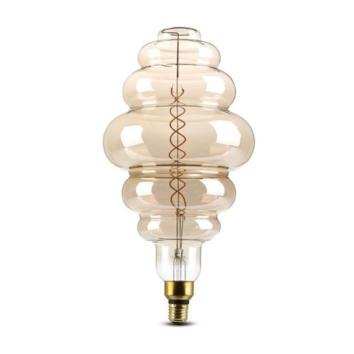 E27 8W dimbar LED kjempe globepære - Ø20 cm, Kultråd, ekstra varm hvit, 1800K
