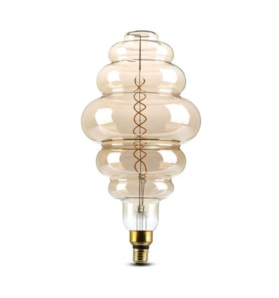 E27 8W dimbar LED kjempe globepære - Ø20 cm, Kultråd, ekstra varm hvit, 1800K