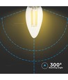 B22 4W LED-kronepære - Samsung LED-chip, glødetråd