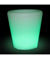 V-Tac RGB LED potteskjuler - Oppladbart, med fjernkontroll, 28x28x29 cm