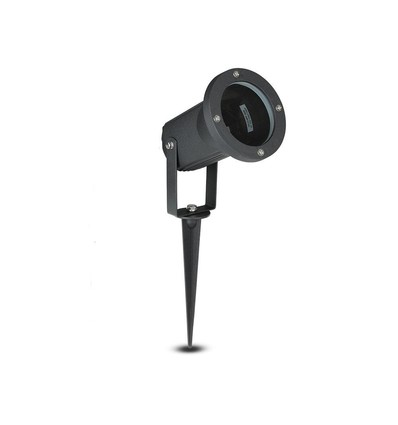 V-Tac hage lampe med spyd - GU10, IP44, Svart, uten lyskilde