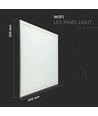 40W Smart Home LED-panel - 60x60, Tuya/Smart Life, fungerer med Google Home, Alexa og smarttelefoner, hvit kant