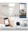 40W Smart Home LED-panel - 60x60, Tuya/Smart Life, fungerer med Google Home, Alexa og smarttelefoner, hvit kant