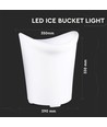 V-Tac RGB LED Isbøtte - Oppladbart, med fjernkontroll, 35x33x29 cm