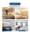 Outlet: LED Downlight Pro, Innfelt Firkanter 9W - Varm Hvit 3000K, Matt Hvit, Plast, 145mm