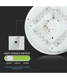 12W LED taklampe - Ø25,5cm, CCT, 3 lysfarger