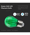 E27 2W LED kronepære - Grønn, Kultråd