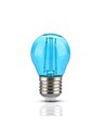 E27 2W LED kronepære - Blå, filament
