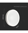40W dimbar designer-taklampe - Ø40cm, justerbar fargetemperatur, fjernkontroll