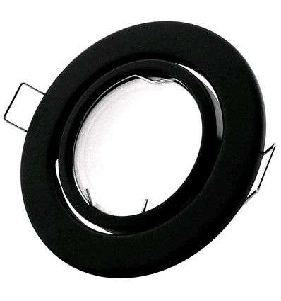 GU10/MR16 Downlight-sett - Uten lyskilde, Sort, Hull: Ø7 cm, Mål: Ø9 cm