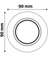 GU10/MR16 Downlight-sett - Uten lyskilde, Sort, Hull: Ø7 cm, Mål: Ø9 cm