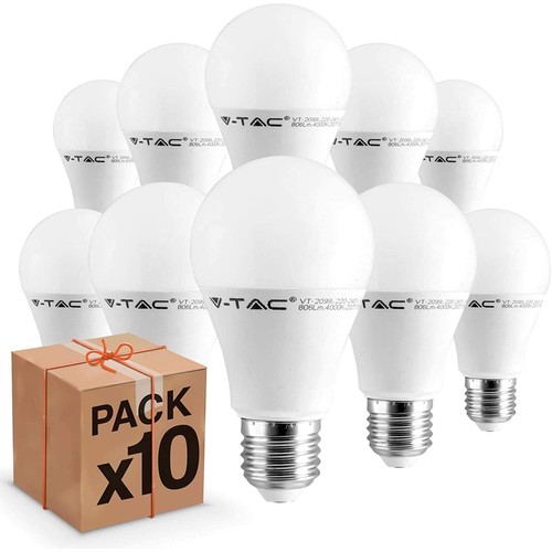 10 stk. E27 8.5W LED-pære - 200 grader