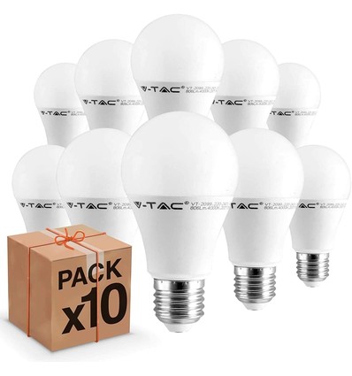 10 stk E27 9W LED-pære - 200 grader