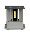 12W LED vegglampe - IP65 utendørs, grå, firkantet, justerbar spredning, inkl. lyskilde