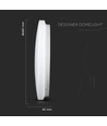 36W LED taklampe - Ø48cm, CCT, 3 lysfarger, rund