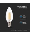 V-Tac 6W LED stearinlys pære - Karbon filamenter, E14