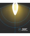 E14 6W LED kertepære - Filament