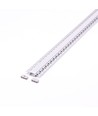 VT-8101 aluprofil må spartles fast - 2 meter, inkl. melkehvit deksel og ender