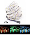 5 meter 12W/m RGB+WW LED-strip - 24V DC, IP20, 60 LED pr. meter