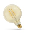 E27 2W LED globepære - Kultråd, 12,5 cm, ravfarget glass, ekstra varm