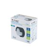 12W LED vegglampe - IP65 utendørs, Rund, sort, inkl. lyskilde