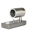 GU10 Vegglampe m. sensor - IP44 utendørs, rustfri, uten lyskilde