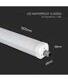 120cm 36W vanntett komplett LED-armatur, gjennomgangskoblet - 130lm/W, IP65, 6 års garanti