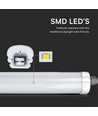 120cm 36W vanntett komplett LED-armatur, gjennomgangskoblet - 130lm/W, IP65, 6 års garanti