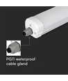 V-Tac vanntett 36W komplett LED armatur - 120 cm, 130lm/W, Cree, gjennomkoblet, IP65, 6 års garanti
