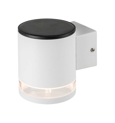 0,55W Solcelle vegglampe LED - IP54, Hvit