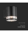 1W Solcelle vegglampe LED - IP54, sort, med sensor