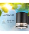 1W Solcelle vegglampe LED - IP54, sort, med sensor