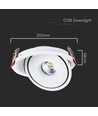 30W Ø20 cm innfellingsspot RA90 - Hull: Ø18 cm, Mål: Ø20 cm, CCT - 3 lysfarger, 3-i-1, hvit kant